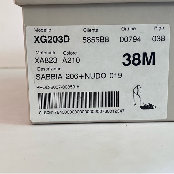 Giorgio Armani Metallic Embroidered Satin Heels - Picture 10 of 12